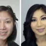 prima e dopo il trucco