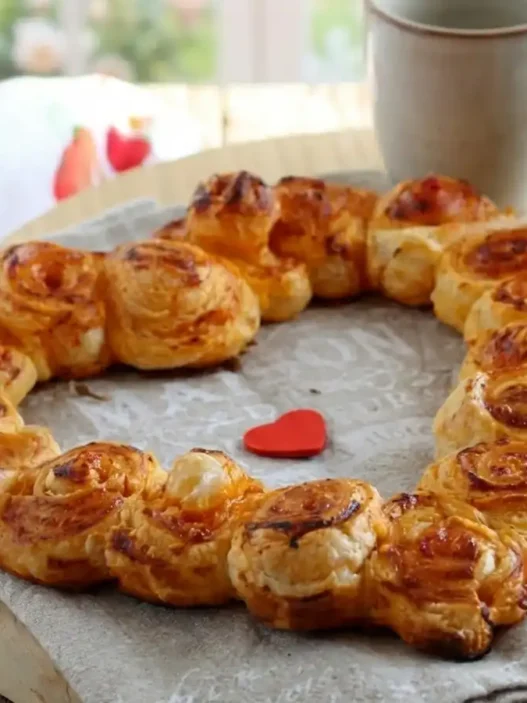 cuore di pasta sfoglia per San Valentino