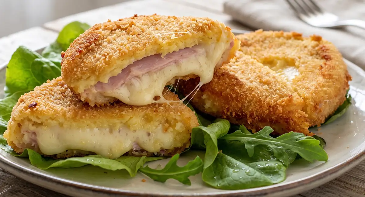 Cotolette di patate e prosciutto al forno: ricetta croccante e filante