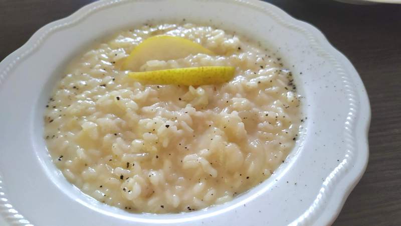 risotto pere e gorgonzola