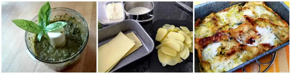 lasagne al pesto e patate
