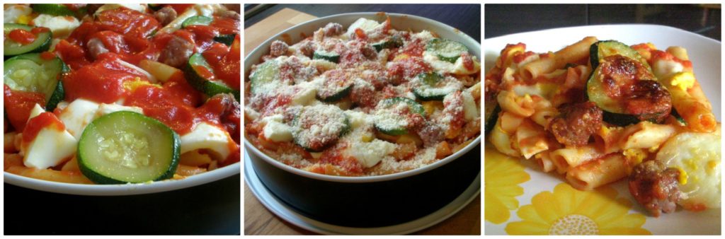 Ziti al forno con polpettine