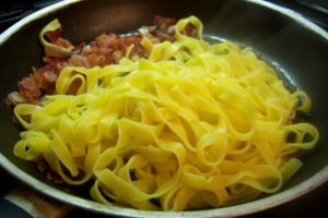 Tagliatelle alla carbonara