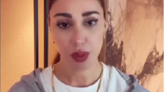 Belén Rodríguez durante un evento pubblico a Milano