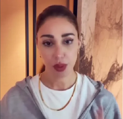 Belén Rodríguez durante un evento pubblico a Milano