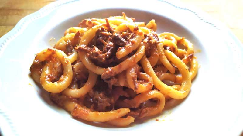 pici al ragù di cinghiale