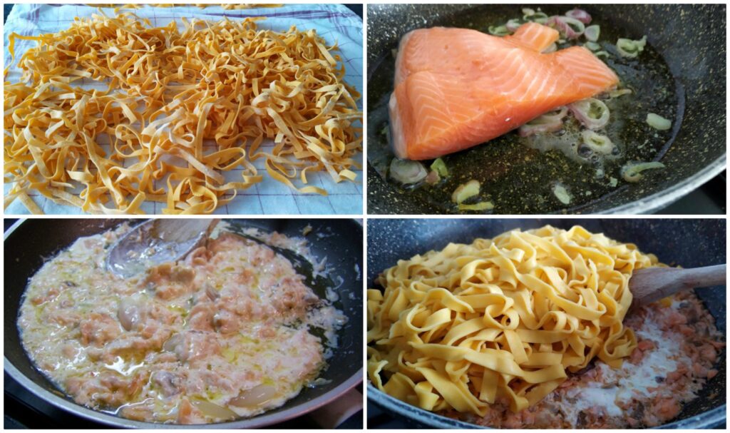 tagliatelle al salmone fresco