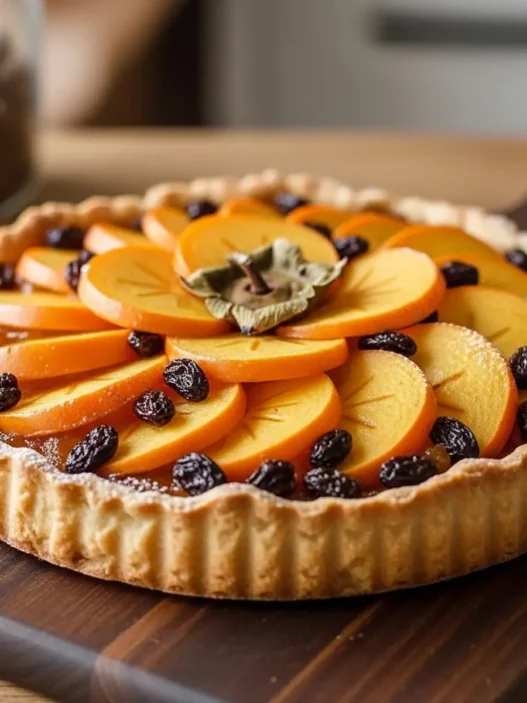 crostata autunno cachi e uvetta