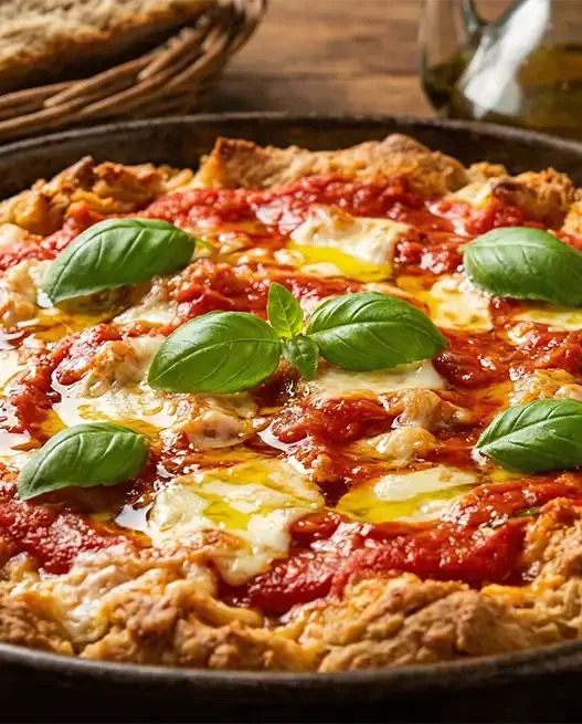 Una focaccia fatta con pane avanzato da giorni