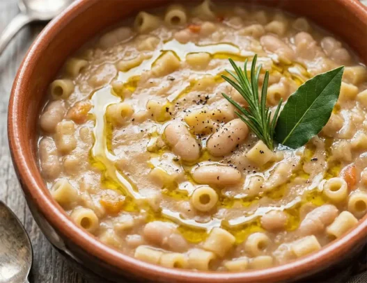La pasta e fagioli tipica della tradizione napoletana di Eduardo