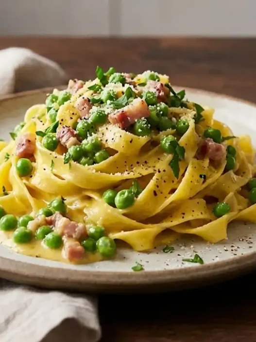 Piatto di tagliatella con un bicchiere di vino bianco