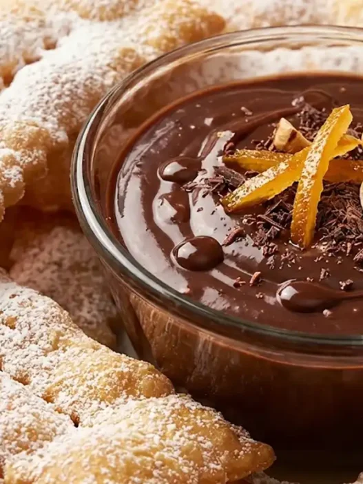 Vassoio di chiacchiere di Carnevale dorate e friabili coperte di zucchero a velo, preparate con il Bimby.