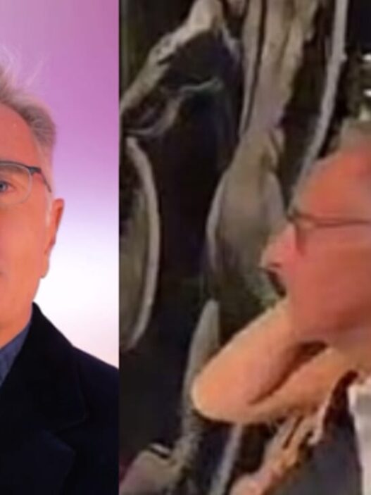 Paolo Bonolis in compagnia di una donna misteriosa, foto