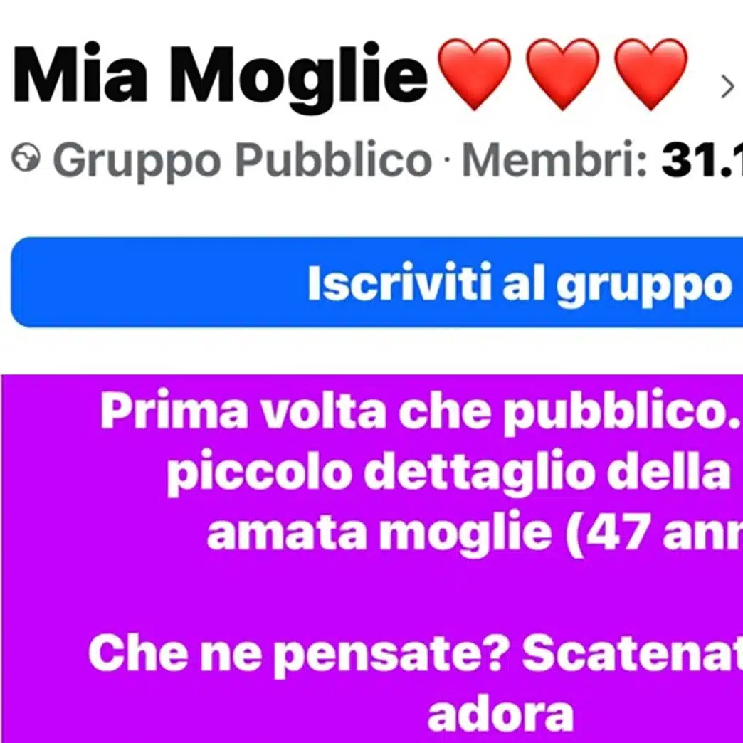 gruppo facebook mia moglie