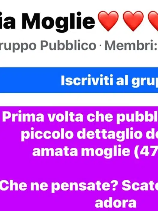 gruppo facebook mia moglie