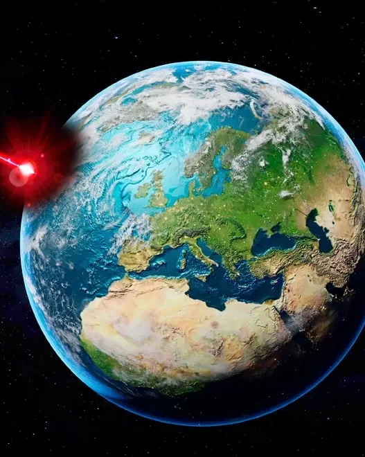 laser messaggio alla terra