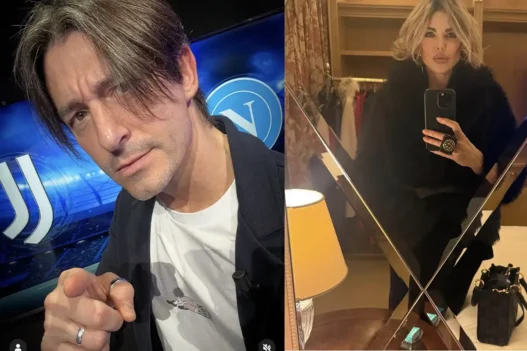 Francesco Oppini sorridente insieme ai genitori Alba Parietti e Franco Oppini