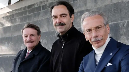 Neri Marcorè insieme a Giovanni e Giacomo