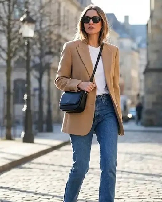 Shopping saldi 2026 outfit primavera blazer jeans.