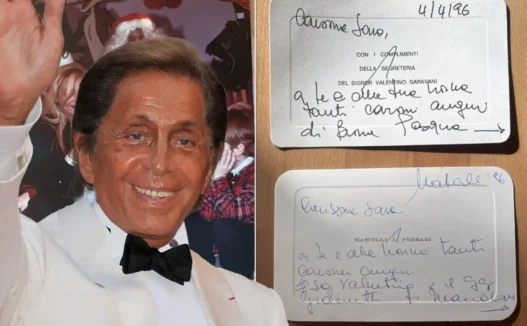 valentino lettera biglietto segretio