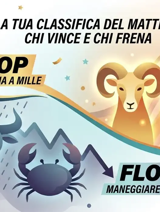la classifica dei segni zodiacali del giorno