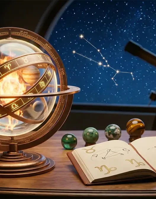 Un luce che illumina il libro degli astri