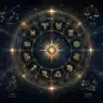Una luminosa ruota dello zodiaco dorata su uno sfondo stellato, che rappresenta le previsioni astrologiche e l'oroscopo del 19 agosto 2026 per tutti i segni