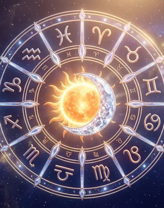 Rappresentazione artistica del cerchio zodiacale e dei transiti planetari del 2 Settembre 2026.
